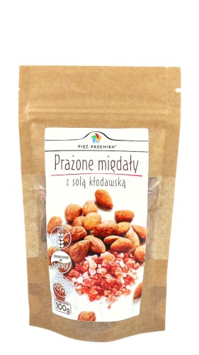 Prażone migdały z solą kłodawską 100 g Pięć Przemian.jpg