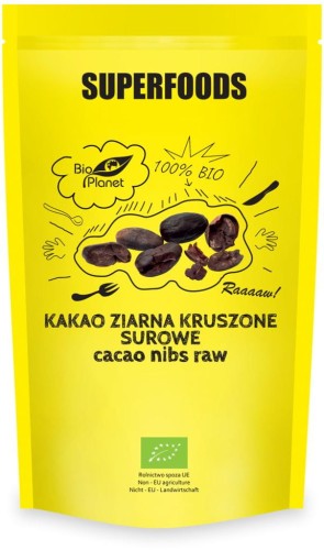 Superfoods kakao ziarna surowe kruszone eko Bio Planet 250g.jpg