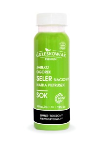 #Sok HPP Grześkowiak pemium 100% 210ml jabłko ogórek seler naciowy natka pietruszki (chłodnia)