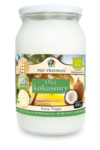 Olej kokosowy virgin eko Pięć Przemian 800g.jpg
