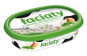 Serek śmietankowy Łaciaty 135g z cebula/szczypior Mlekpol (Ch)