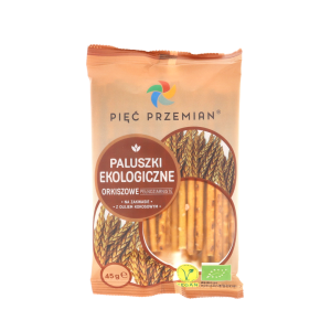 Paluszki Pięć Przemian Orkiszowe pełnoziarniste eko 45g  +Czł