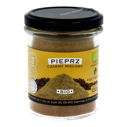Pieprz czarny mielony bezglutenowy BIO 100 g - Pięć Przemian.jpg