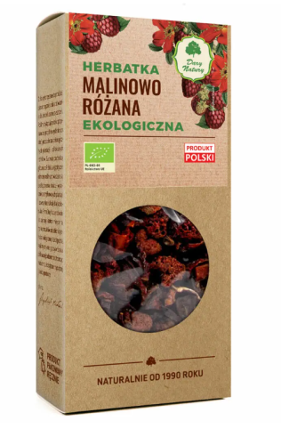 Herbatka eko Dary Natury owocowa 100g Malinowo-Różana.png