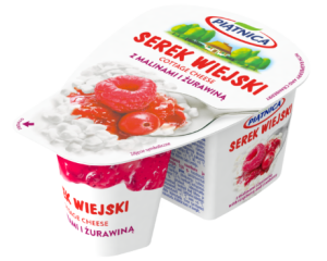 Serek wiejski Piątnica 150g malin&żurawina (Ch)
