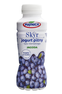Jogurt pitny Skyr typu islandzkiego Piątnica jagodowy 330ml