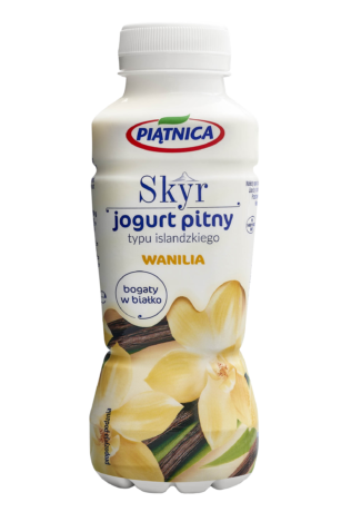 Jogurt pitny Skyr typu islandzkiego waniliowy 330ml Piątnica.png