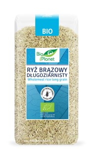 Ryż brązowy długoziarnisty eko Bio Planet bezglutenowy 500g