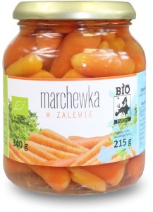 Marchewka mini w zalewie eko 340g (215g) słoik Bio Planet