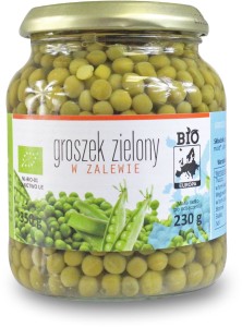 Groszek zielony w zalewie eko 350/230g słoik Bio Planet