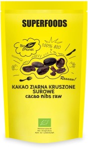 Superfoods kakao ziarna surowe kruszone eko Bio Planet 250g