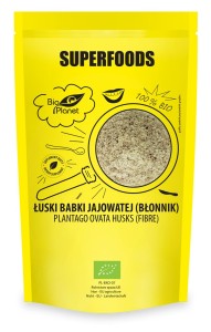 Superfoods łuska babki jajowatej sproszkowane eko Bio Planet 150g