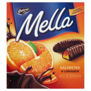 Galaretka Mella pomarańczowa w czekoladzie 190g Goplana (bombonierka Komunia)
