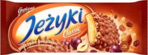 Ciastka Jeżyki 140g Classic najeżone bakaliami w czekoladzie mlecznej Goplana