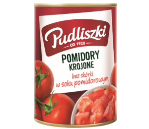 Pomidory Pudliszki krojone w soku pomidorowym 400g pusz