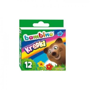 Kredki grafionowe 12 kol (z glinki kaolinowej) Bambino Majewski