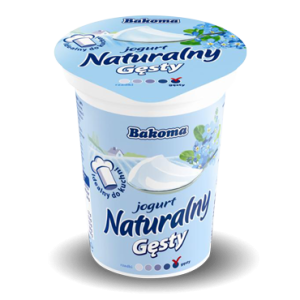 Jogurt naturalny gęsty 370g Bakoma