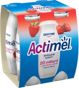 Napój mleczny Actimel truskawka 4x100g Danone UMD