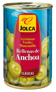 Oliwki Jolca w puszce 300/130g zielone z anchois