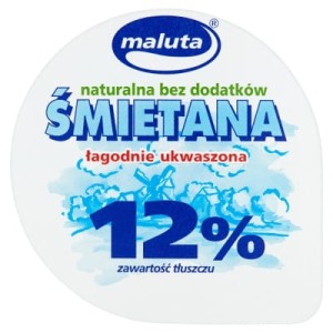 Śmietana 12% Maluta 200g łagodnie ukwaszona
