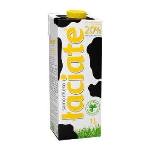 Mleko UHT Łaciate 2% 1l Mlekpol (żółte)