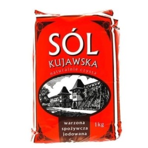 Sól jodowana kujawska torebka 1kg.