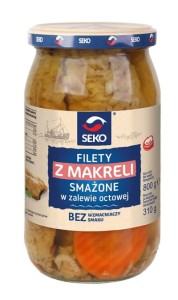 Filety z makreli opiekane w zalewie octowej Seko 800/328g słoik (Ch)